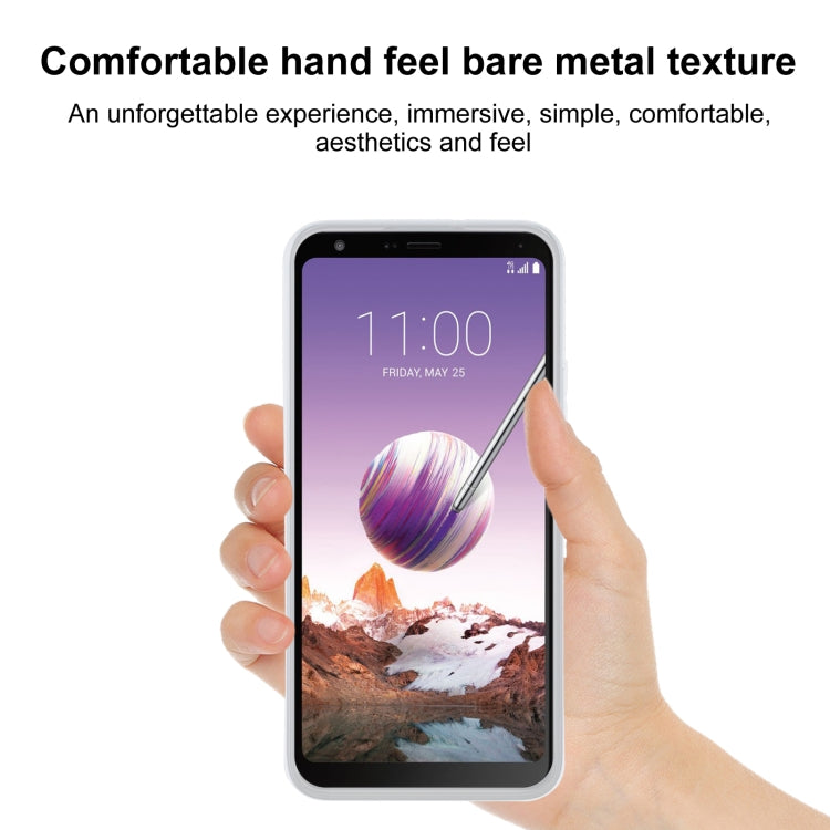 TPU Phone Case For LG Q Stylo 4(Pudding Transparent White)