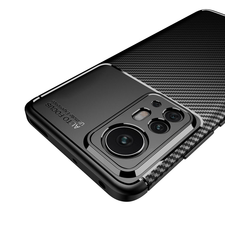 For Xiaomi 12 Pro 5G Carbon Fiber Texture Shockproof TPU Phone Case