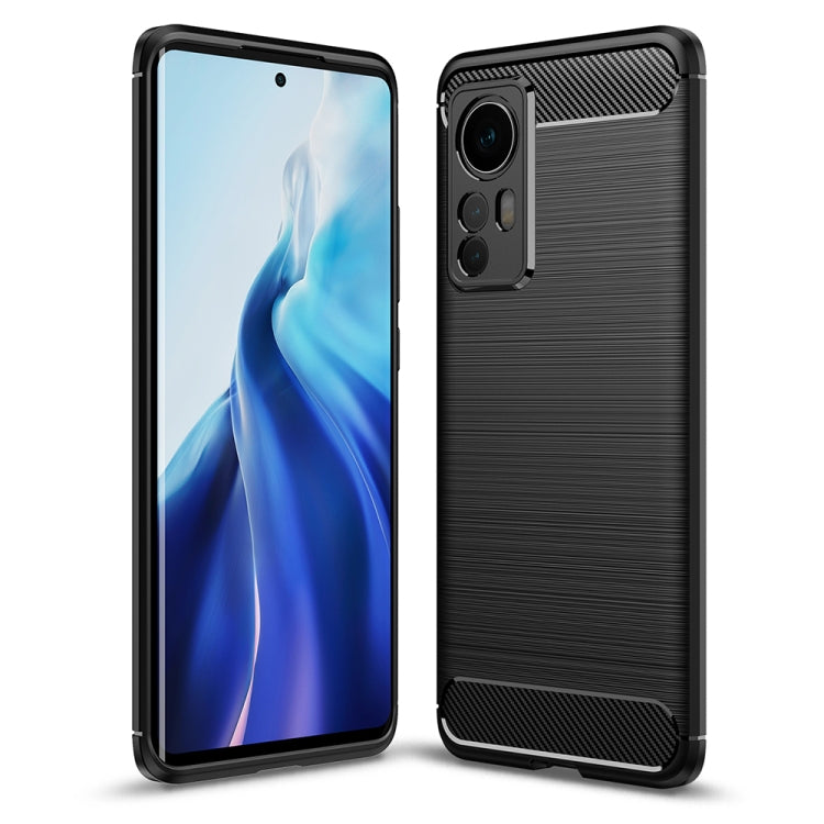 For Xiaomi 12 5G Brushed Texture Carbon Fiber TPU Phone Case