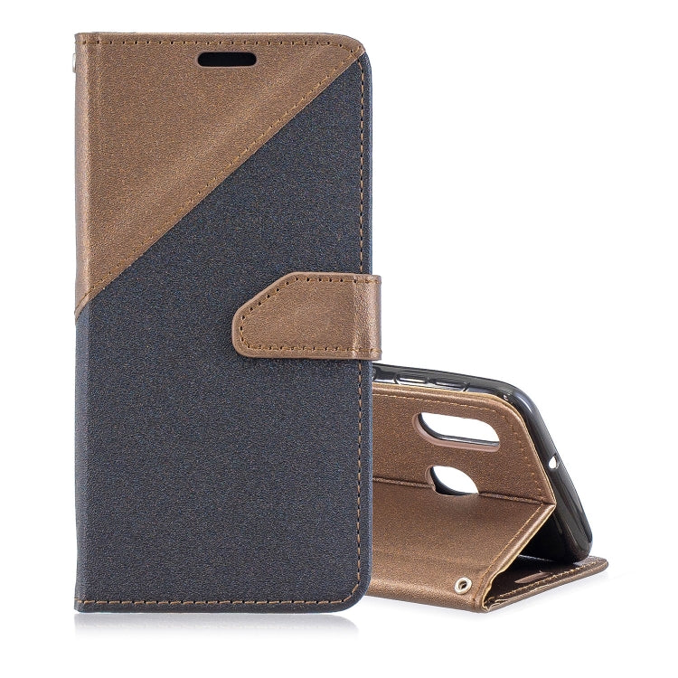 For Galaxy  A20E Matching Color Frosted Texture Horizontal Flip PU Leather Case with Holder & Card Slots & Lanyard