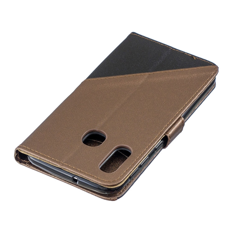For Galaxy  A20E Matching Color Frosted Texture Horizontal Flip PU Leather Case with Holder & Card Slots & Lanyard