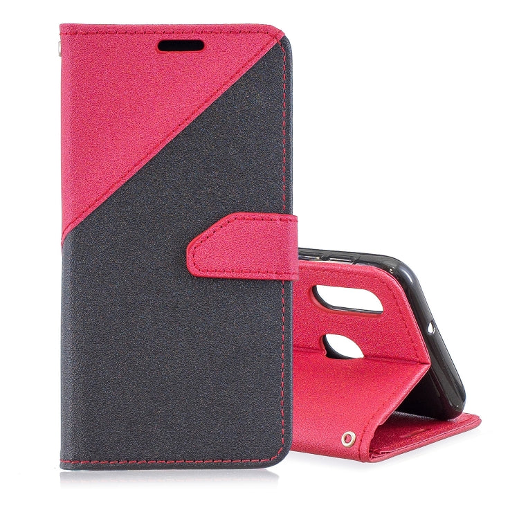 For Galaxy  A20E Matching Color Frosted Texture Horizontal Flip PU Leather Case with Holder & Card Slots & Lanyard