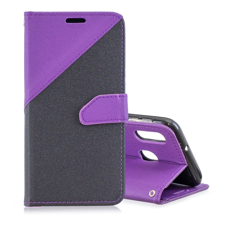 For Galaxy  A20E Matching Color Frosted Texture Horizontal Flip PU Leather Case with Holder & Card Slots & Lanyard