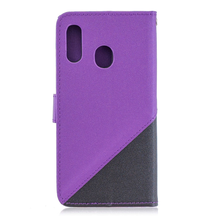 For Galaxy  A20E Matching Color Frosted Texture Horizontal Flip PU Leather Case with Holder & Card Slots & Lanyard