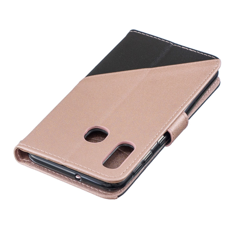 For Galaxy  A20E Matching Color Frosted Texture Horizontal Flip PU Leather Case with Holder & Card Slots & Lanyard