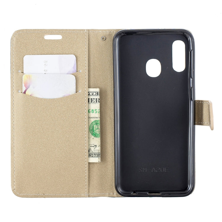 For Galaxy  A30 Matching Color Frosted Texture Horizontal Flip PU Leather Case with Holder & Card Slots & Lanyard