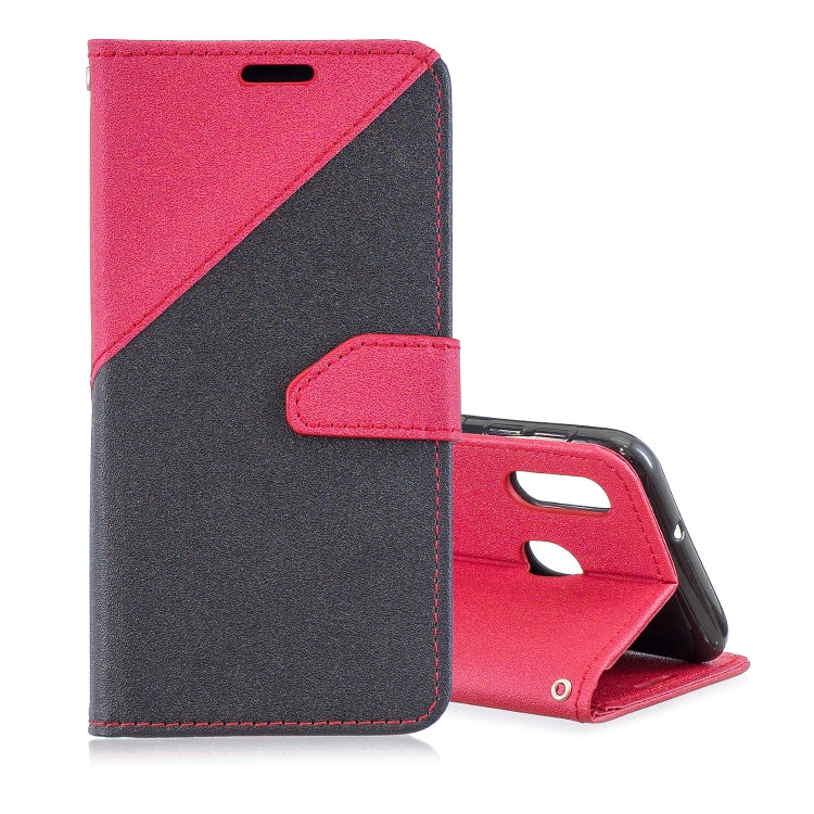 For Galaxy  A30 Matching Color Frosted Texture Horizontal Flip PU Leather Case with Holder & Card Slots & Lanyard