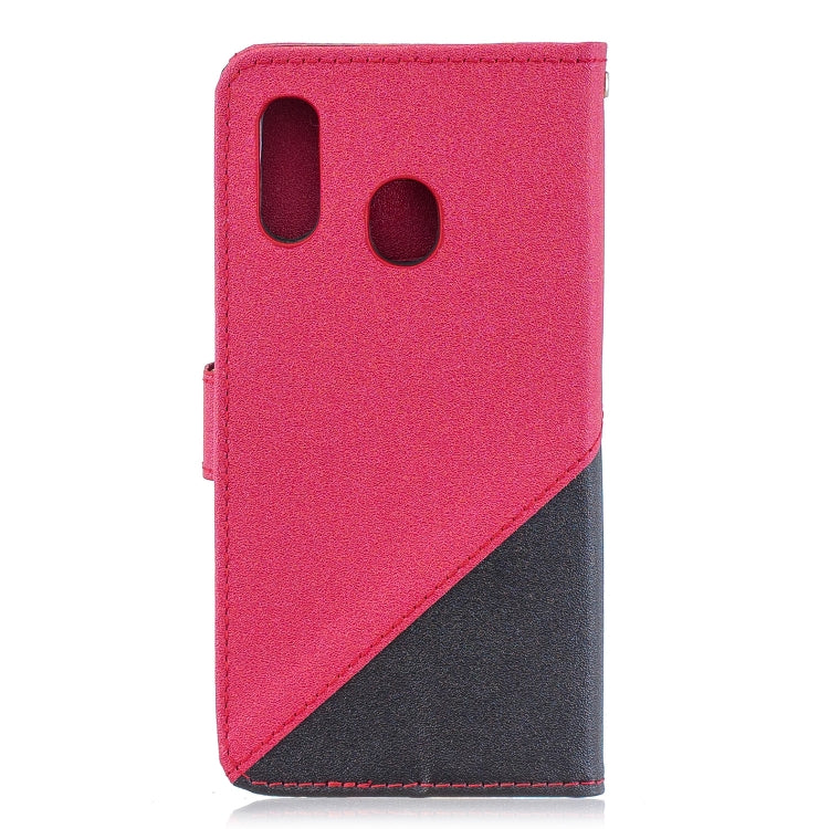 For Galaxy  A30 Matching Color Frosted Texture Horizontal Flip PU Leather Case with Holder & Card Slots & Lanyard