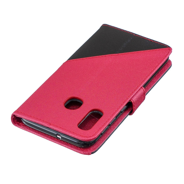 For Galaxy  A30 Matching Color Frosted Texture Horizontal Flip PU Leather Case with Holder & Card Slots & Lanyard
