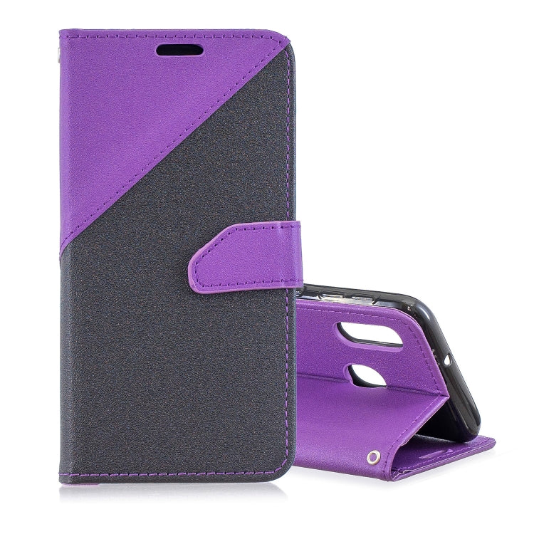For Galaxy  A30 Matching Color Frosted Texture Horizontal Flip PU Leather Case with Holder & Card Slots & Lanyard