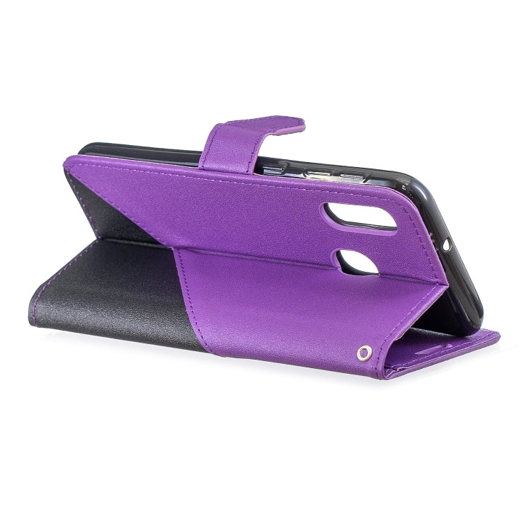 For Galaxy  A30 Matching Color Frosted Texture Horizontal Flip PU Leather Case with Holder & Card Slots & Lanyard