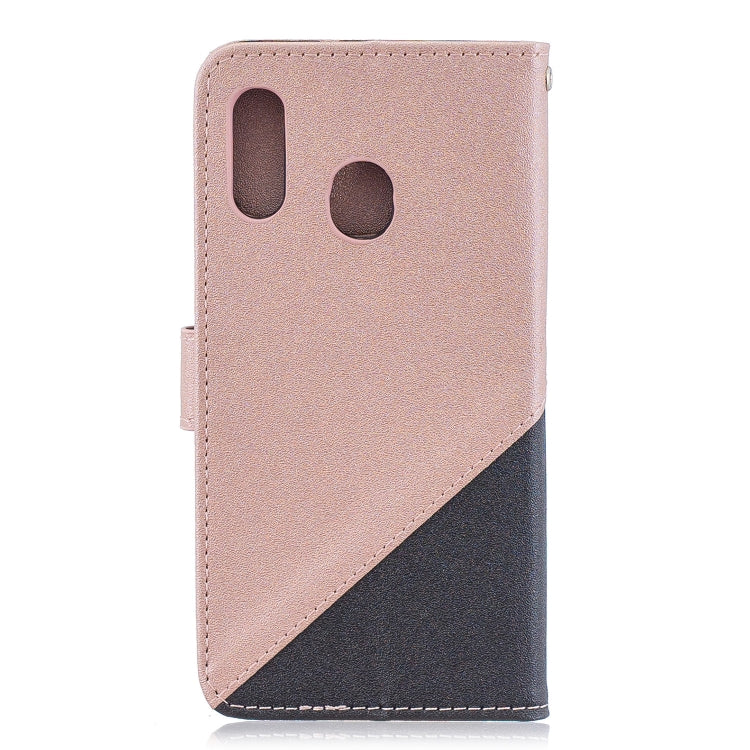 For Galaxy  A30 Matching Color Frosted Texture Horizontal Flip PU Leather Case with Holder & Card Slots & Lanyard
