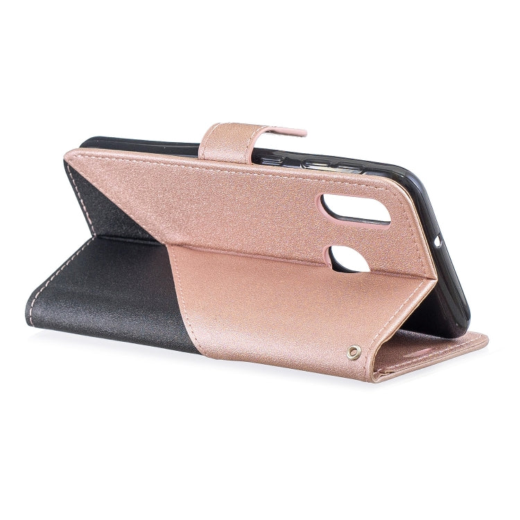 For Galaxy  A30 Matching Color Frosted Texture Horizontal Flip PU Leather Case with Holder & Card Slots & Lanyard