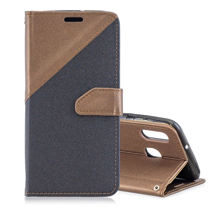 For Galaxy  A40 Matching Color Frosted Texture Horizontal Flip PU Leather Case with Holder & Card Slots & Lanyard