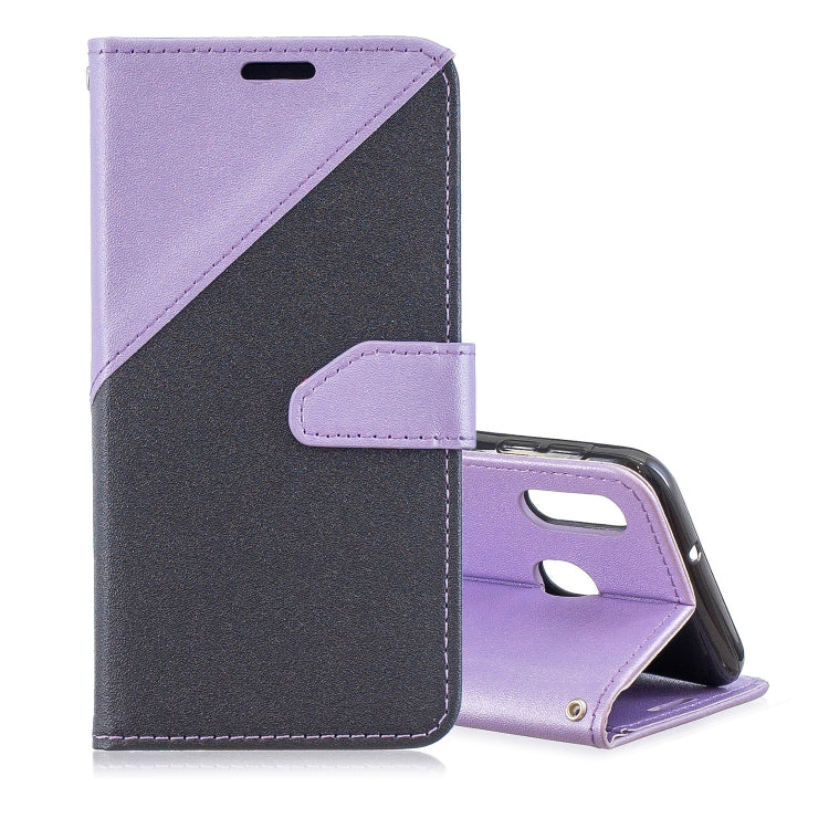 For Galaxy  A40 Matching Color Frosted Texture Horizontal Flip PU Leather Case with Holder & Card Slots & Lanyard