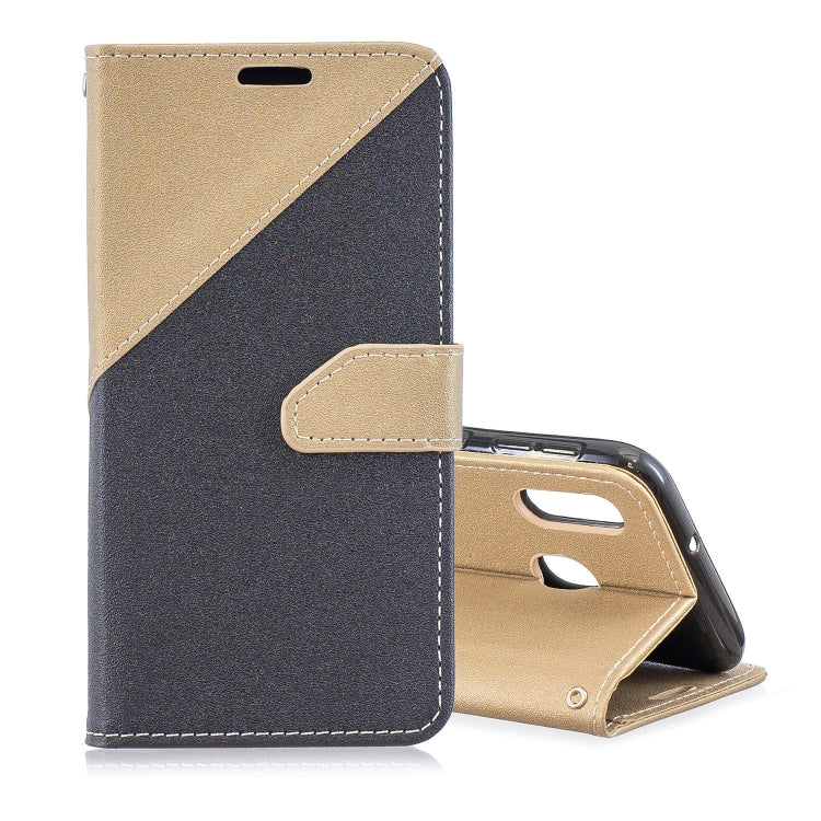 For Galaxy  A40 Matching Color Frosted Texture Horizontal Flip PU Leather Case with Holder & Card Slots & Lanyard