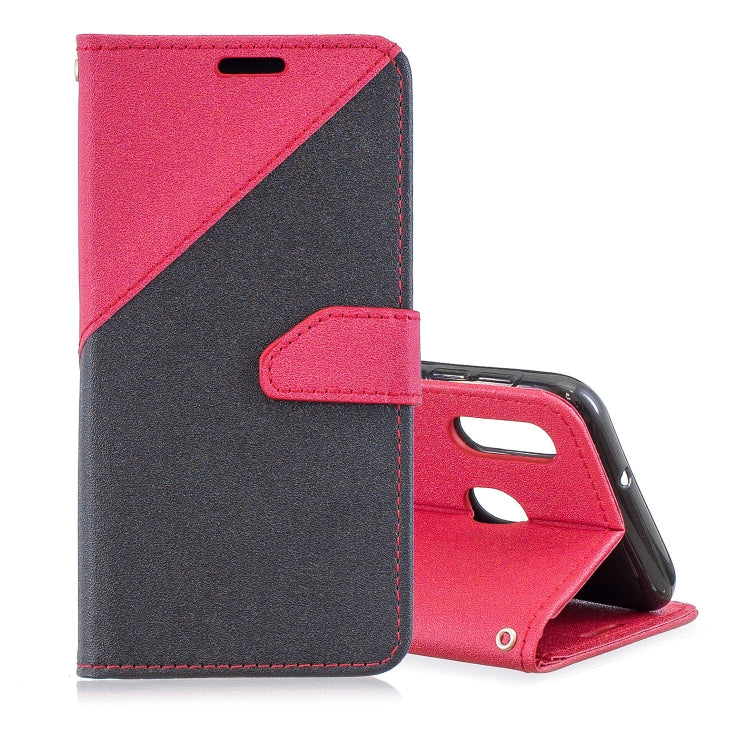 For Galaxy  A40 Matching Color Frosted Texture Horizontal Flip PU Leather Case with Holder & Card Slots & Lanyard