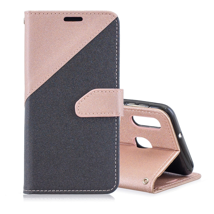 For Galaxy  A40 Matching Color Frosted Texture Horizontal Flip PU Leather Case with Holder & Card Slots & Lanyard