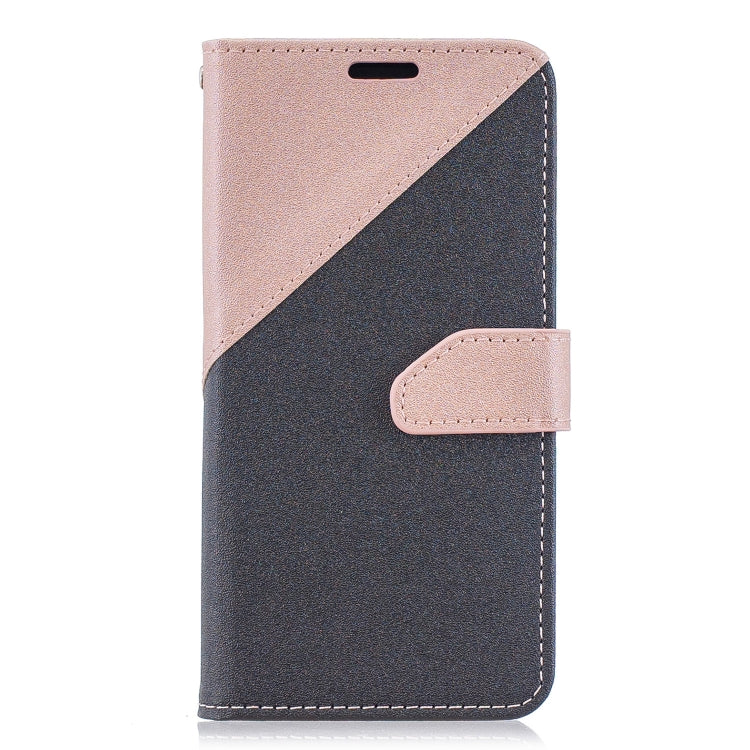 For Galaxy  A40 Matching Color Frosted Texture Horizontal Flip PU Leather Case with Holder & Card Slots & Lanyard
