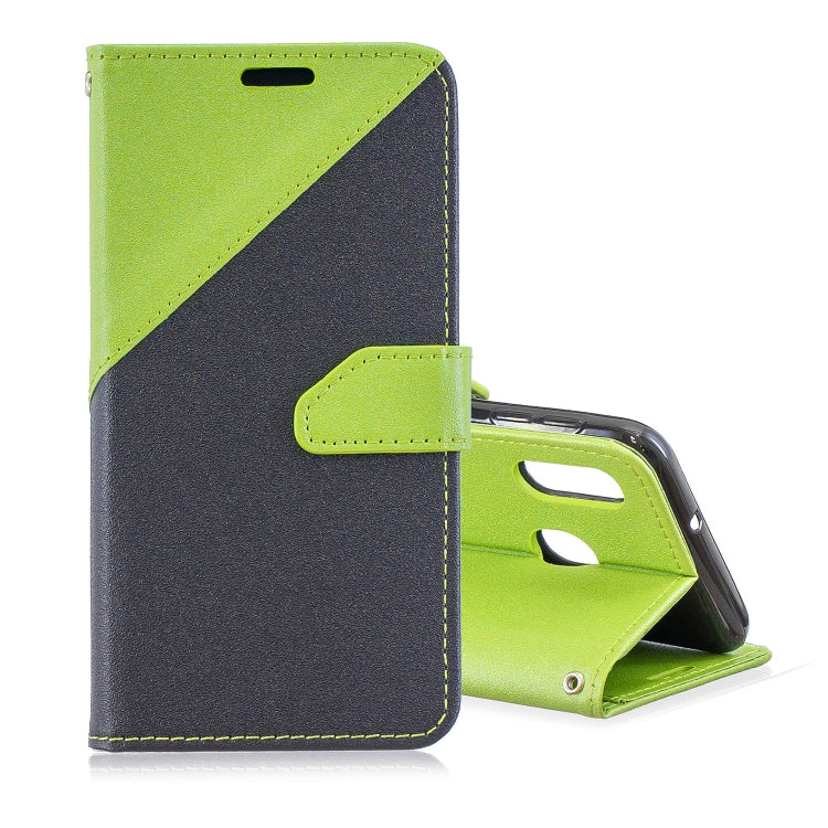 For Galaxy  A40 Matching Color Frosted Texture Horizontal Flip PU Leather Case with Holder & Card Slots & Lanyard