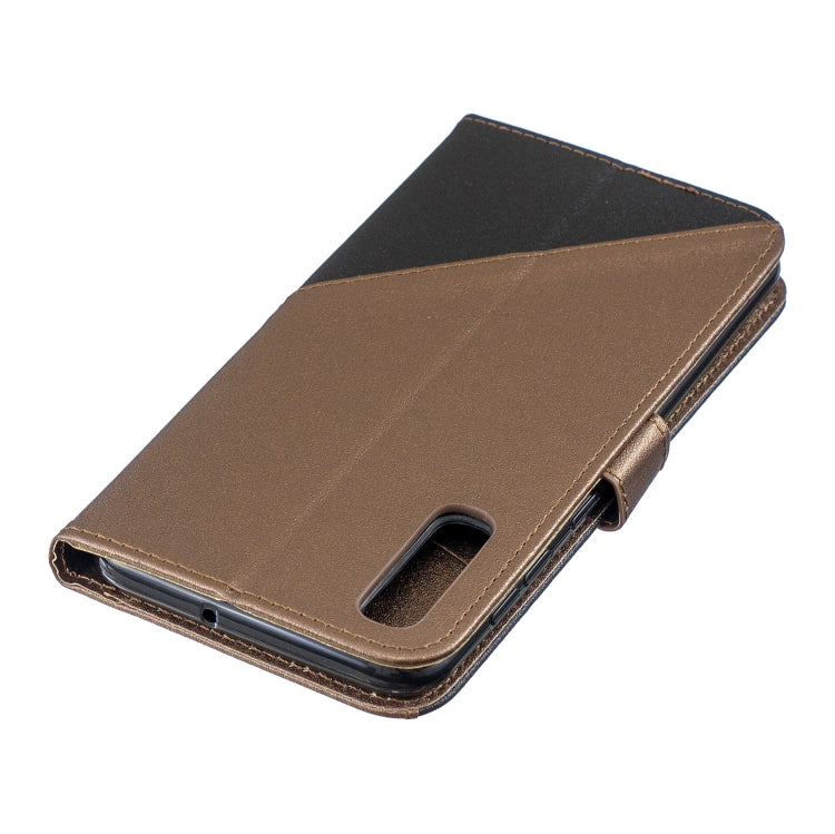 For Galaxy  A50 Matching Color Frosted Texture Horizontal Flip PU Leather Case with Holder & Card Slots & Lanyard