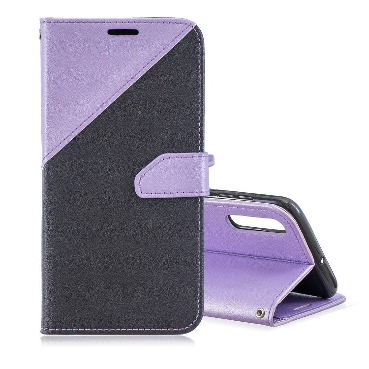 For Galaxy  A50 Matching Color Frosted Texture Horizontal Flip PU Leather Case with Holder & Card Slots & Lanyard