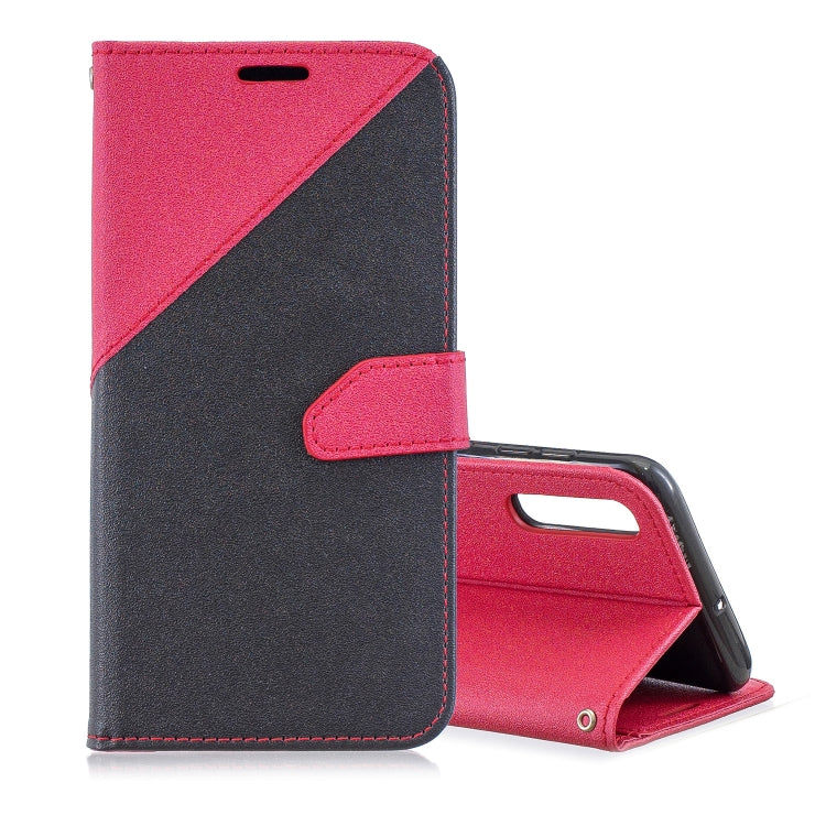 For Galaxy  A50 Matching Color Frosted Texture Horizontal Flip PU Leather Case with Holder & Card Slots & Lanyard