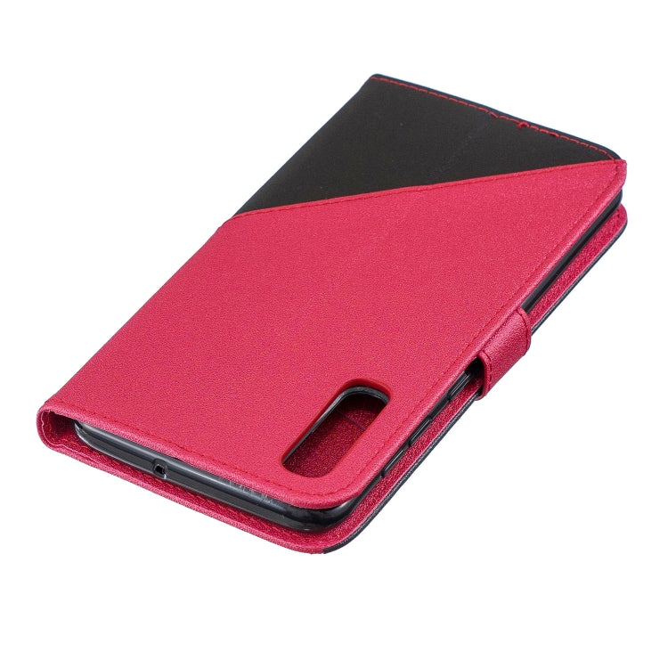 For Galaxy  A50 Matching Color Frosted Texture Horizontal Flip PU Leather Case with Holder & Card Slots & Lanyard