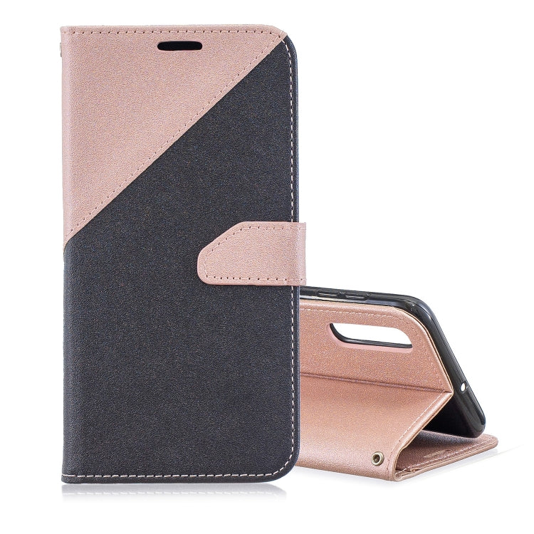 For Galaxy  A50 Matching Color Frosted Texture Horizontal Flip PU Leather Case with Holder & Card Slots & Lanyard