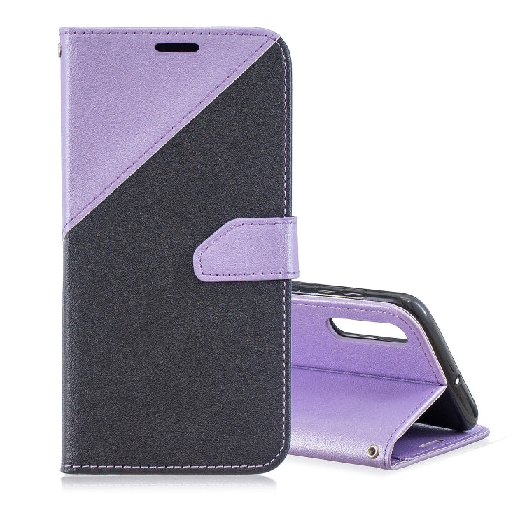 For Galaxy  A70 Matching Color Frosted Texture Horizontal Flip PU Leather Case with Holder & Card Slots & Lanyard