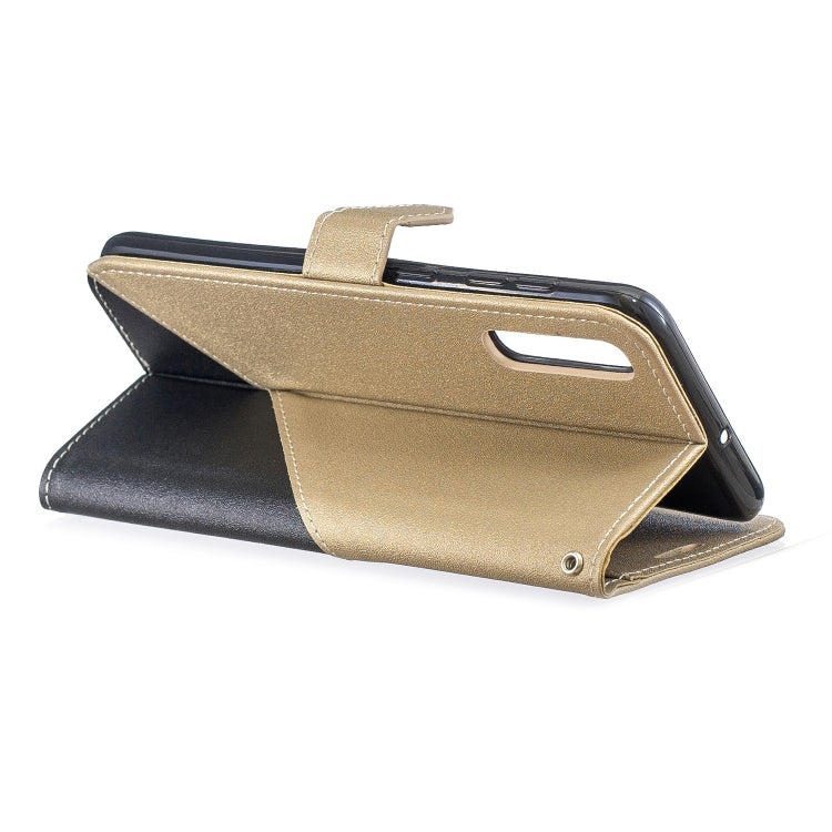 For Galaxy  A70 Matching Color Frosted Texture Horizontal Flip PU Leather Case with Holder & Card Slots & Lanyard
