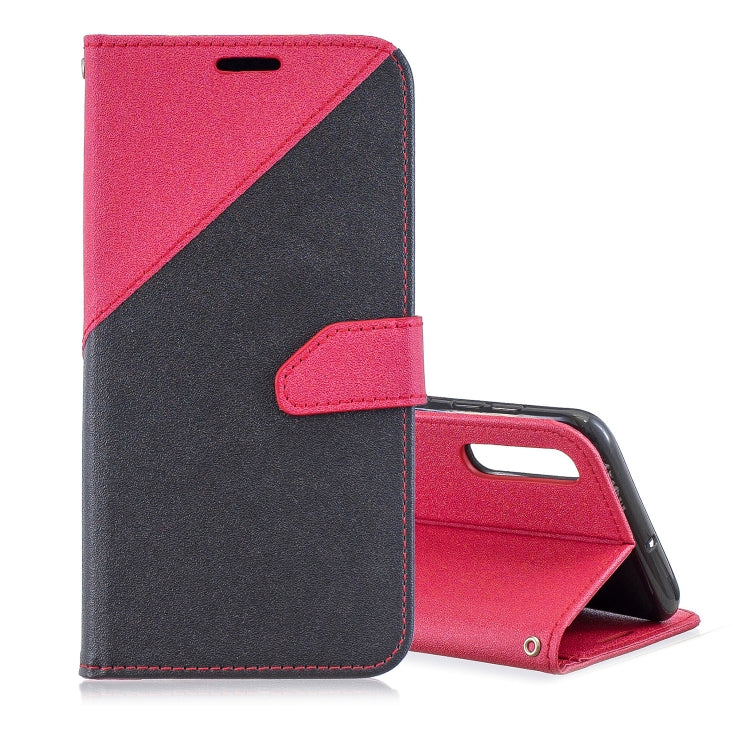 For Galaxy  A70 Matching Color Frosted Texture Horizontal Flip PU Leather Case with Holder & Card Slots & Lanyard