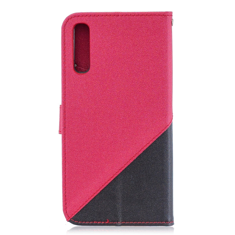 For Galaxy  A70 Matching Color Frosted Texture Horizontal Flip PU Leather Case with Holder & Card Slots & Lanyard