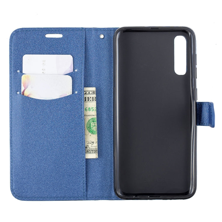 For Galaxy  A70 Matching Color Frosted Texture Horizontal Flip PU Leather Case with Holder & Card Slots & Lanyard