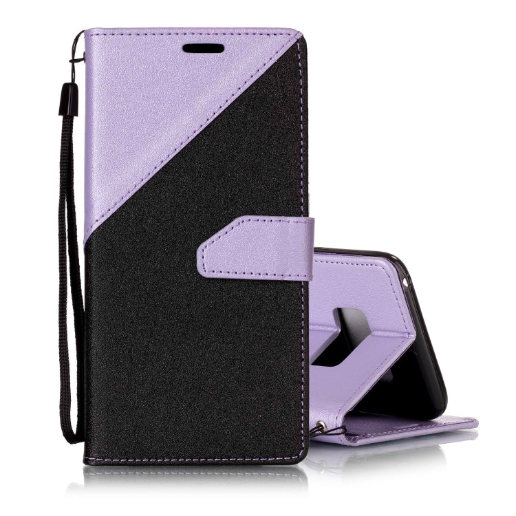 For  Galaxy S8 Matching Color Frosted Texture Horizontal Flip PU Leather Case with Holder & Card Slots & Lanyard