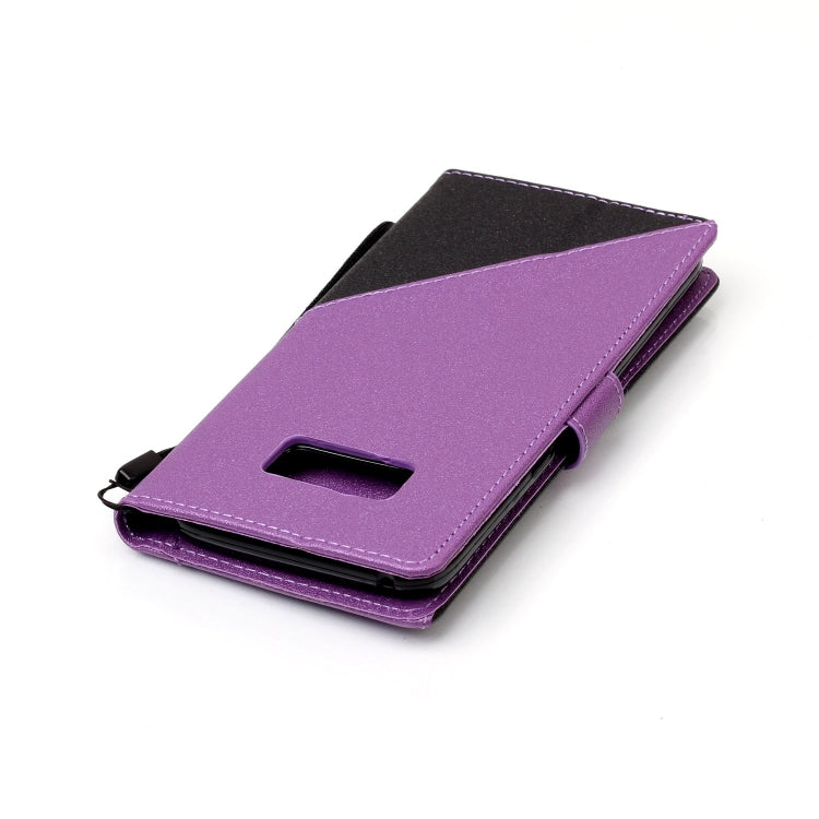 For  Galaxy S8 Matching Color Frosted Texture Horizontal Flip PU Leather Case with Holder & Card Slots & Lanyard