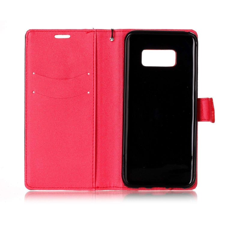 For   Galaxy S8 Plus Matching Color Frosted Texture Horizontal Flip PU Leather Case with Holder & Card Slots & Lanyard