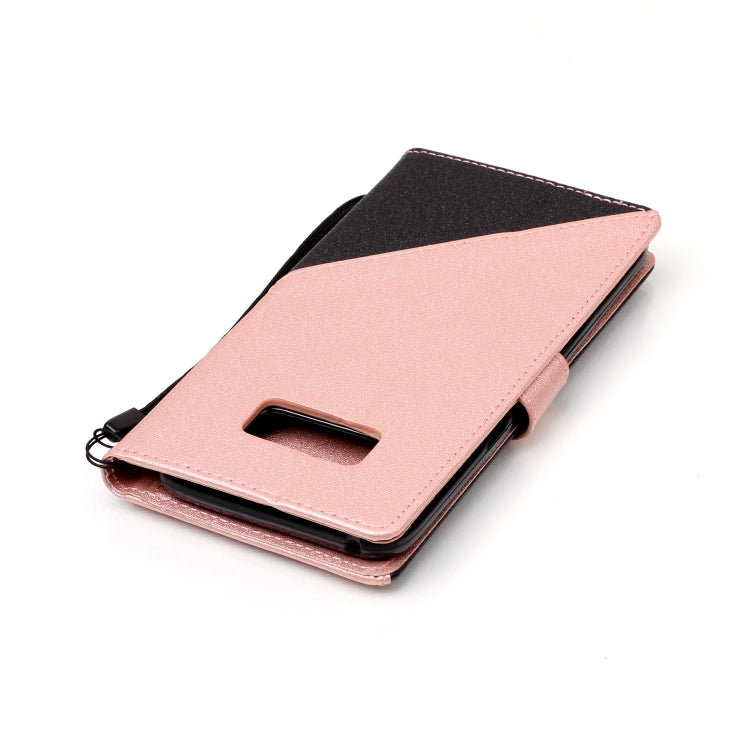 For   Galaxy S8 Plus Matching Color Frosted Texture Horizontal Flip PU Leather Case with Holder & Card Slots & Lanyard