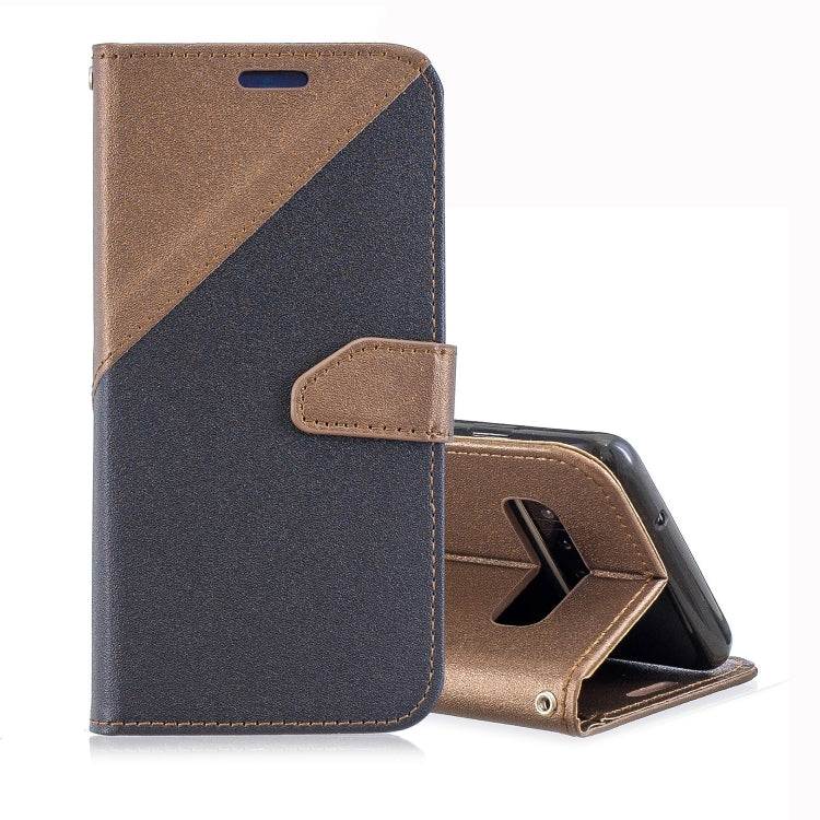 For Galaxy  S10 Matching Color Frosted Texture Horizontal Flip PU Leather Case with Holder & Card Slots & Lanyard