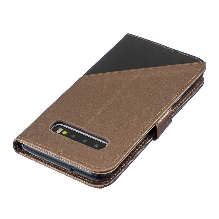 For Galaxy  S10 Matching Color Frosted Texture Horizontal Flip PU Leather Case with Holder & Card Slots & Lanyard