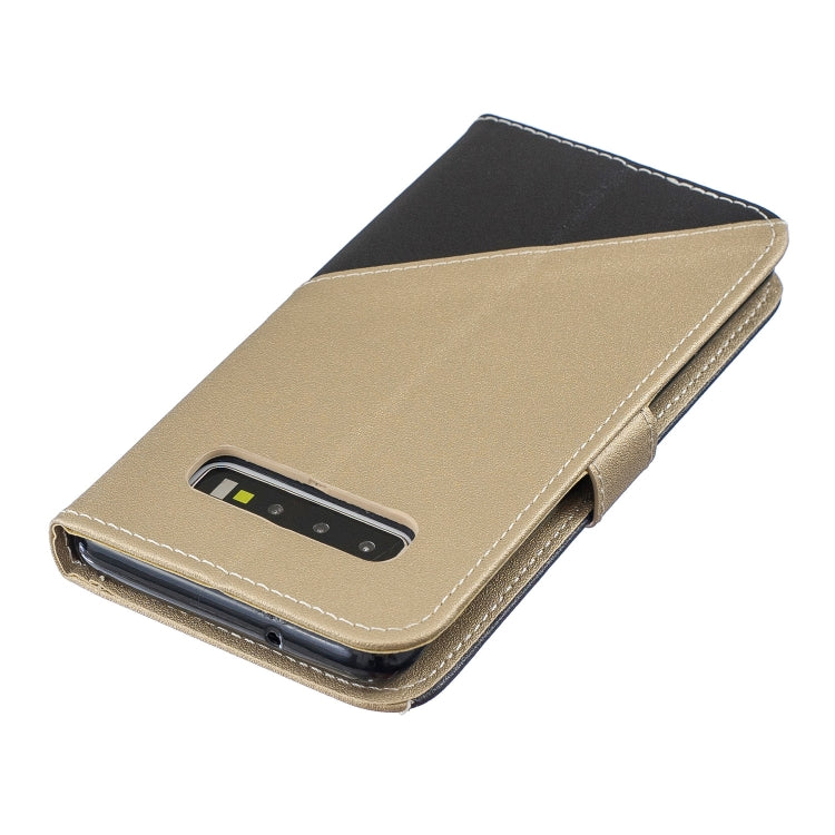 For Galaxy  S10 Matching Color Frosted Texture Horizontal Flip PU Leather Case with Holder & Card Slots & Lanyard