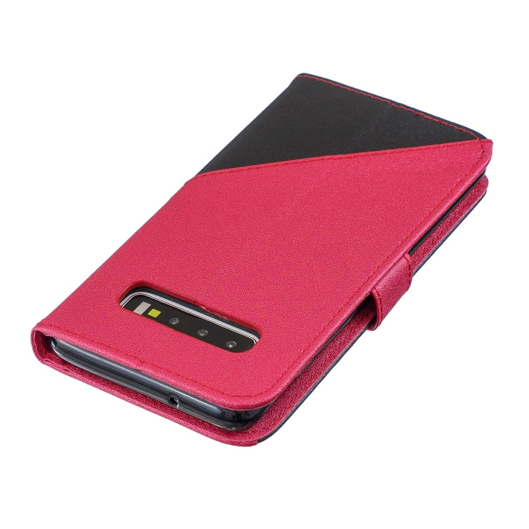 For Galaxy  S10 Matching Color Frosted Texture Horizontal Flip PU Leather Case with Holder & Card Slots & Lanyard