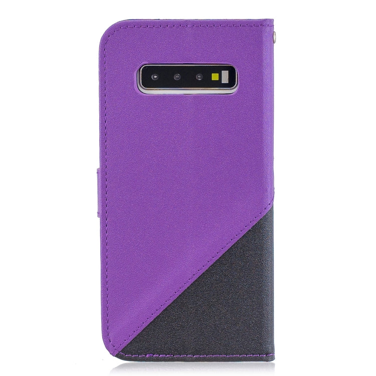 For Galaxy  S10 Matching Color Frosted Texture Horizontal Flip PU Leather Case with Holder & Card Slots & Lanyard