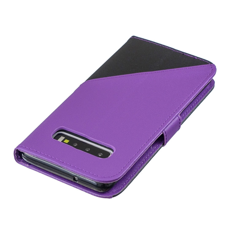 For Galaxy  S10 Matching Color Frosted Texture Horizontal Flip PU Leather Case with Holder & Card Slots & Lanyard