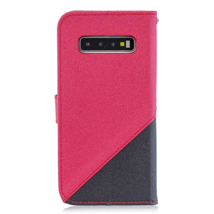 For Galaxy  S10E Matching Color Frosted Texture Horizontal Flip PU Leather Case with Holder & Card Slots & Lanyard