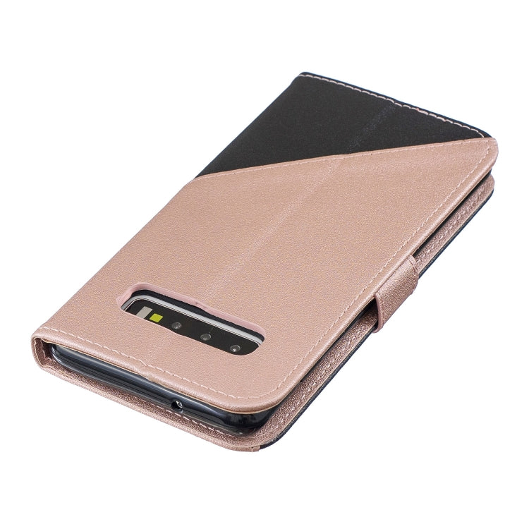 For Galaxy  S10E Matching Color Frosted Texture Horizontal Flip PU Leather Case with Holder & Card Slots & Lanyard