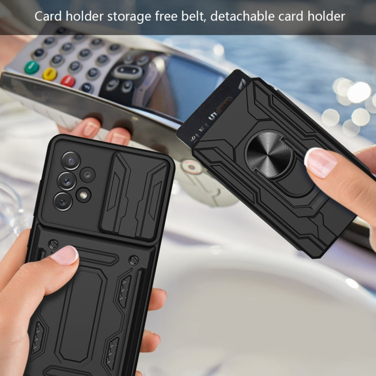 For Samsung Galaxy A33 5G Sliding Camshield Card Phone Case