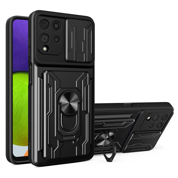 For Samsung Galaxy A22 4G Sliding Camshield Card Phone Case