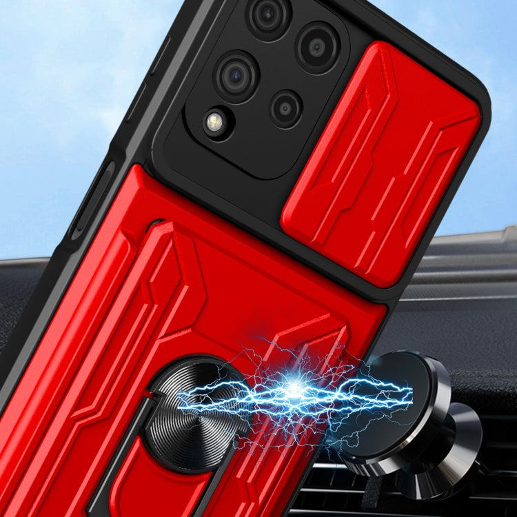 For Samsung Galaxy A22 4G Sliding Camshield Card Phone Case