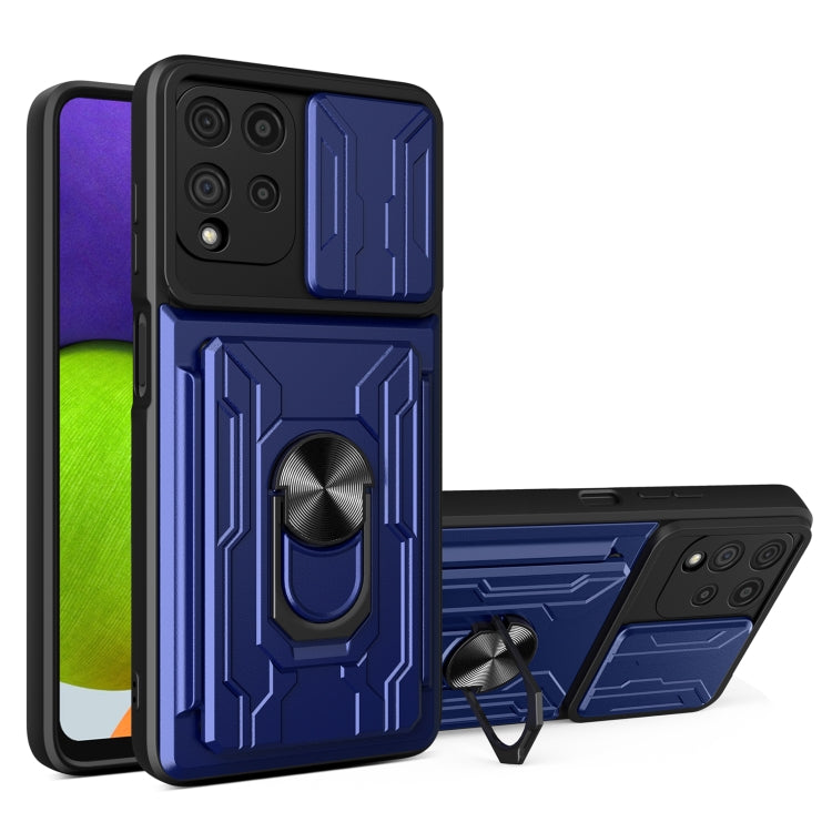 For Samsung Galaxy A22 4G Sliding Camshield Card Phone Case